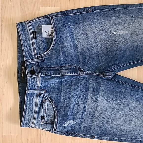 Mavi Women's Tess High Rise Super Skinny Crop Jeans In Dark Blue Size 27 - Picture 3 of 10